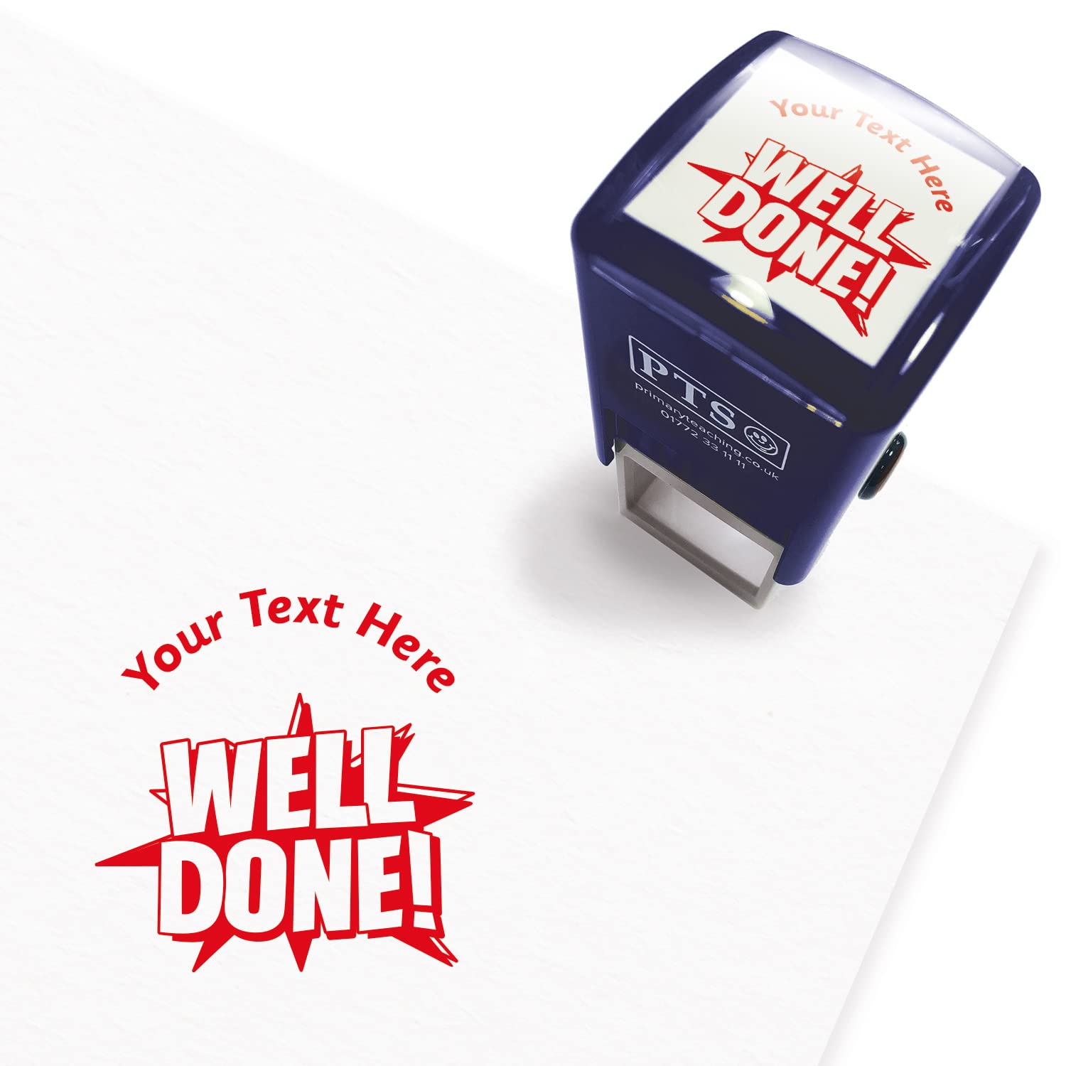 Primary Teaching Services Ltd Red Personalised Well Done School Teachers Reward Feedback Marking Stamper Stamp 25Mm Primary Teaching Services (Red)