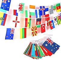 JZK 50 meter 200 internationale vlaggenvlaggen bunting wereld vlag banner opknoping wimpel decoraties voor wereldbeker,...