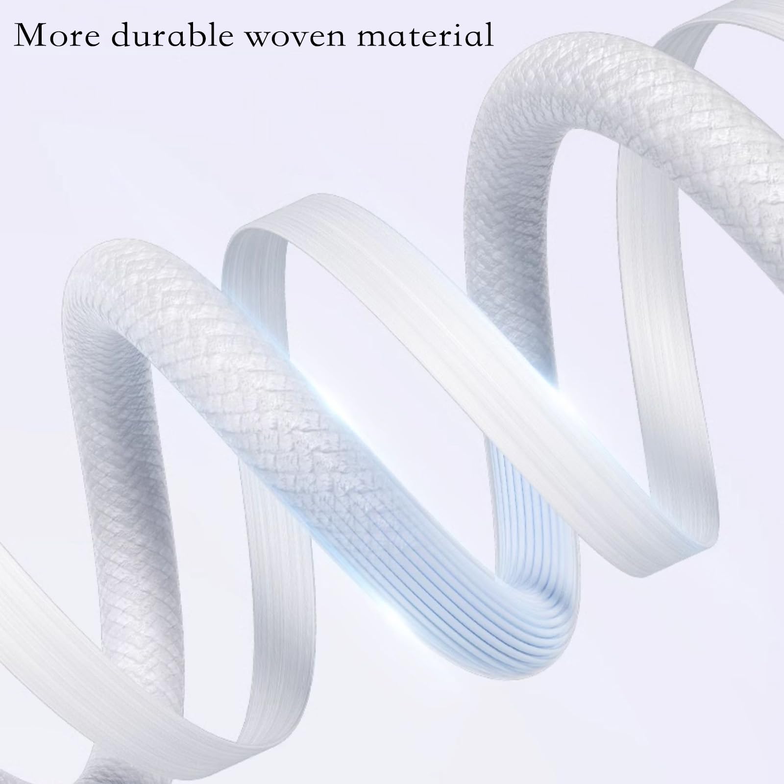 60W USB-C to USB-C Braided Fast Charging Cable, 1M (3.3ft) PD 3.0 & QC 4.0 High-Speed Charger Cord, Durable & Tangle-Free, Compatible with MacBook, iPad Pro and More