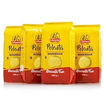 La Veronese | Polenta di Mais Giallo Bramata Macinata Fine, Ottenuta dalla Macinatura di Mais Selezionato, Prodotto Senza Glutine, Polenta Di Farina Gialla, Tempi di Cottura Minimi 40 Minuti, 4X1000g