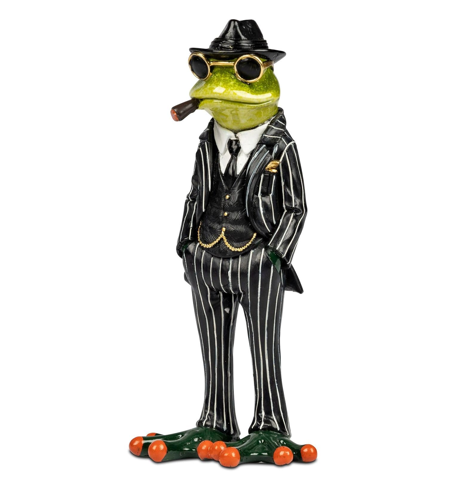 formano Boss Frog Decorative Figure in Suit, Hand-Painted Living Room Figure Made of Polyresin, 17 cm, Stylish Decoration with Character for Living Room, Office or Shelf, Froschhausen Series