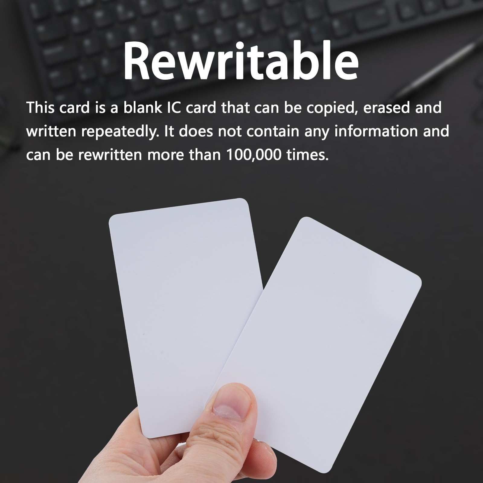 Carte RFID NFC 200pcs, UID IC Carte RFID Programmable 13.56MHz Cartes plastiques vierges PVC 1K RFID Card Interchangeable pour Système de sécurité de contrôle d'accès(Carte UID M1)
