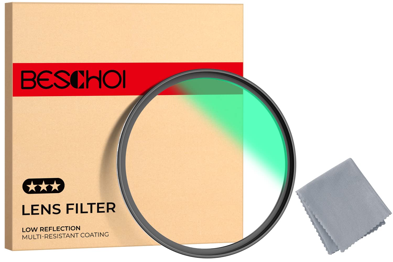 Beschoi 82mm UV Protector Filter, 30-Layer Nano Coating Ultraviolet with Optical Glass Water Repellent Slim Protection Lens Filters for Nikon Canon Olympus (3-STAR Series)
