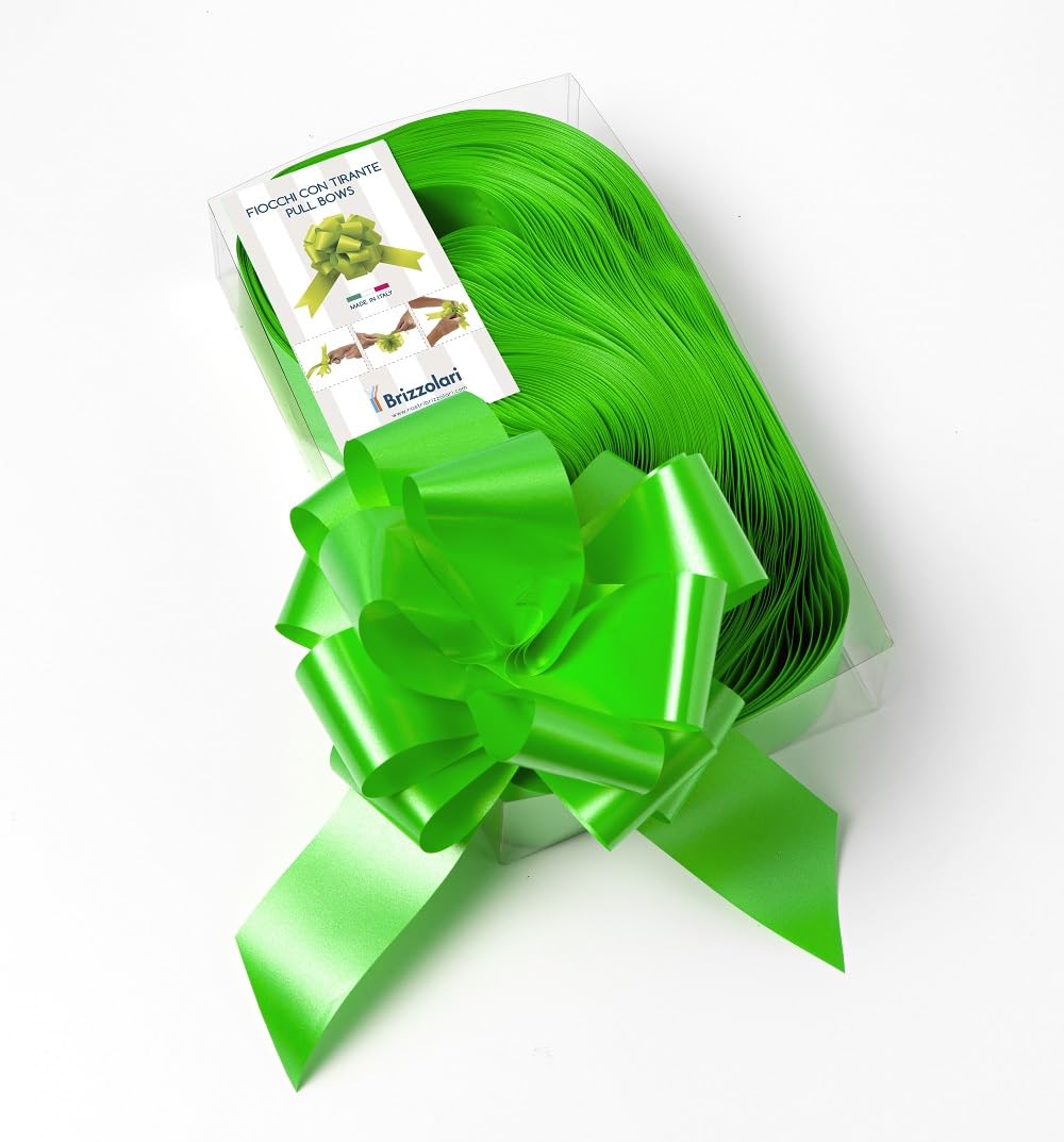 PARTYLANDIA Fiocchi Rapidi, Confezione 30pz, Strip, Feste, Matrimonio, Multicolore, Ottima qualità (Verde Mela, 31mm)