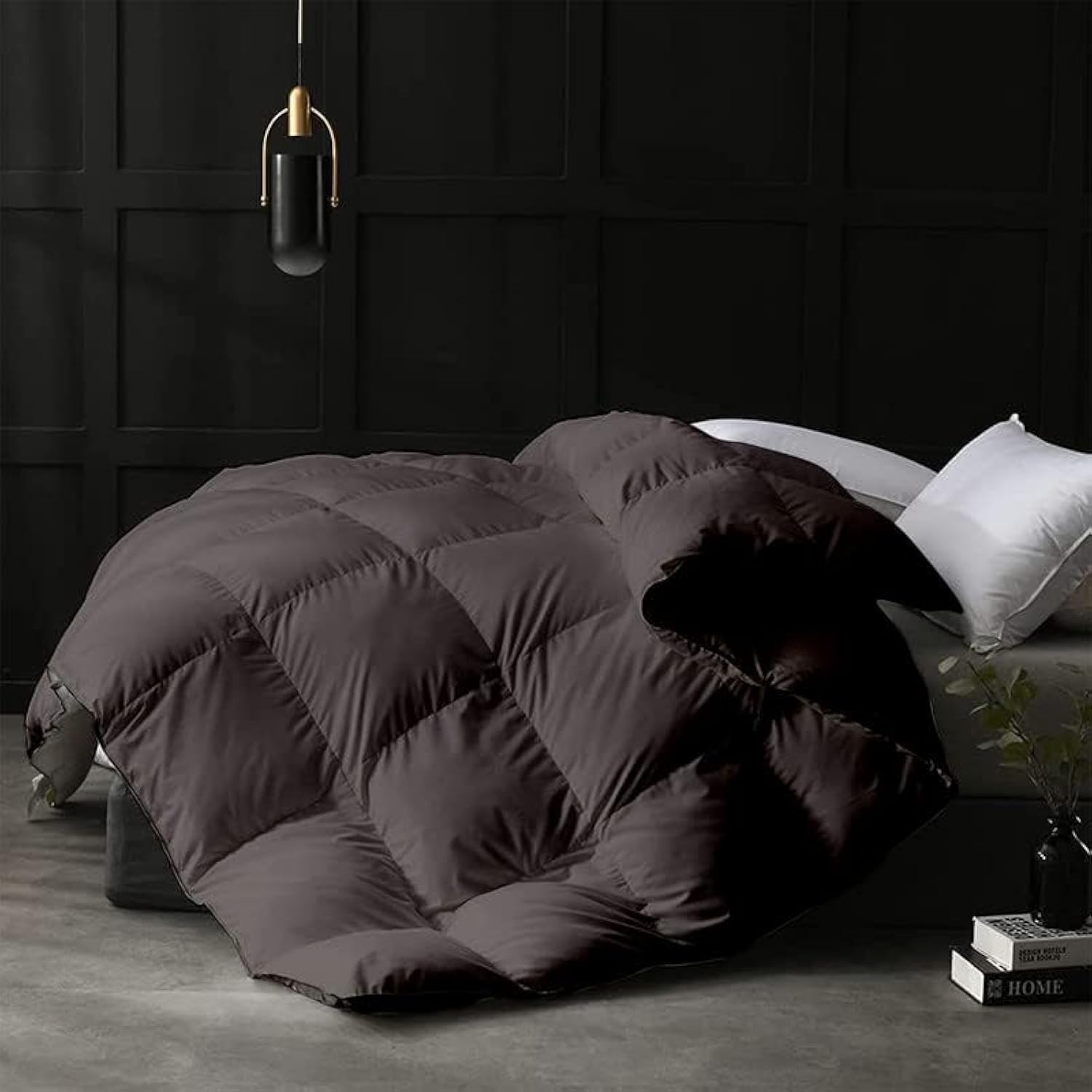 MammaYo Razzai 500 GSM Winter Comforter Premium Collection Quilted Comforter (92" x 106" Inches/233cm x 269cm) - King Size Comforter|Dark Grey| lightweight| Microfibre