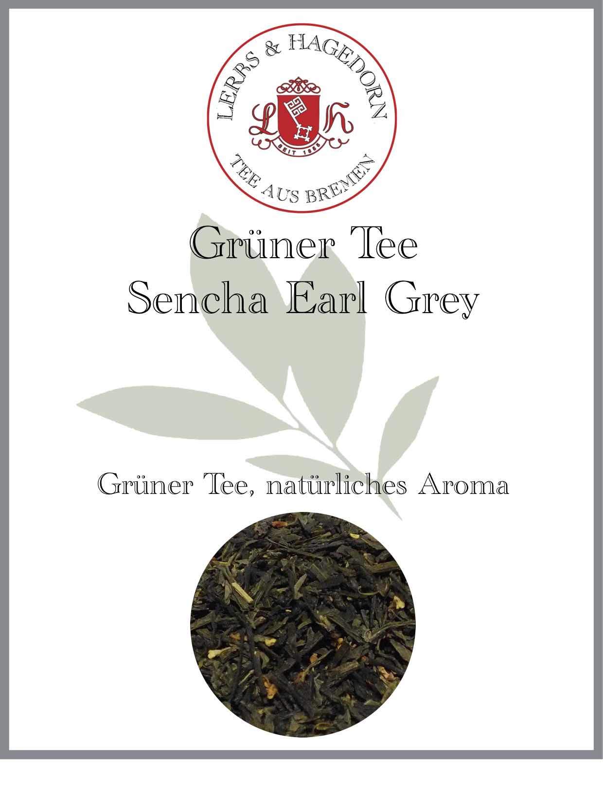 Lerbs & Hagedorn, Grüner Tee Sencha Earl Grey |Bergamotte Geschmack 1.5kg (ca. 122 Liter) Sencha Tee als Basis