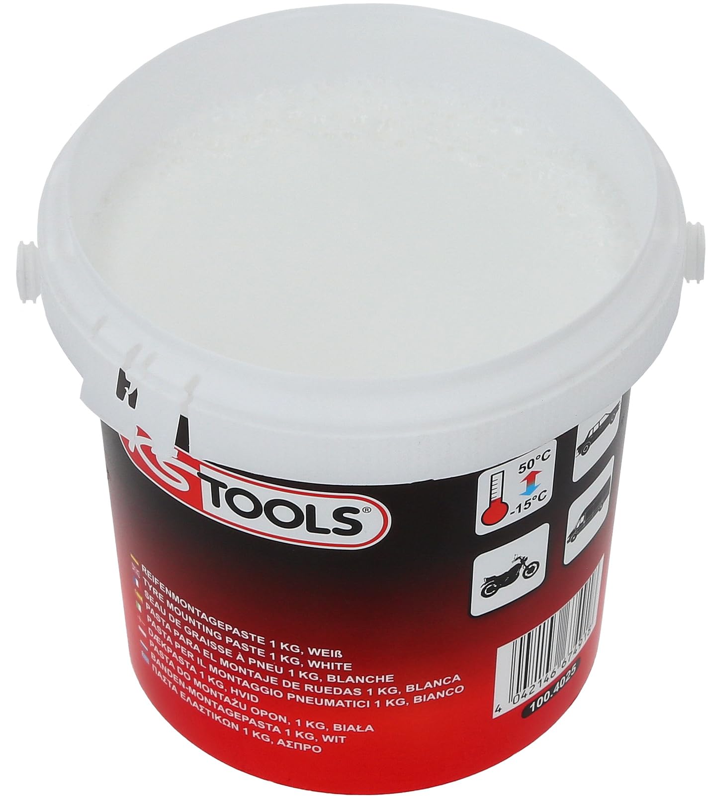 KS Tools - 100.4025 - balde de grasa para neumáticos - blanco - 1 kg