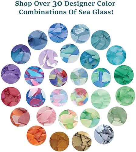 Miniatura 6 de Nautical Crush Trading Vidrio de mar  Mezcla de vidrio de mar de color morado y blanco esmerilado  11 onzas de vidrio de mar para manualidades y