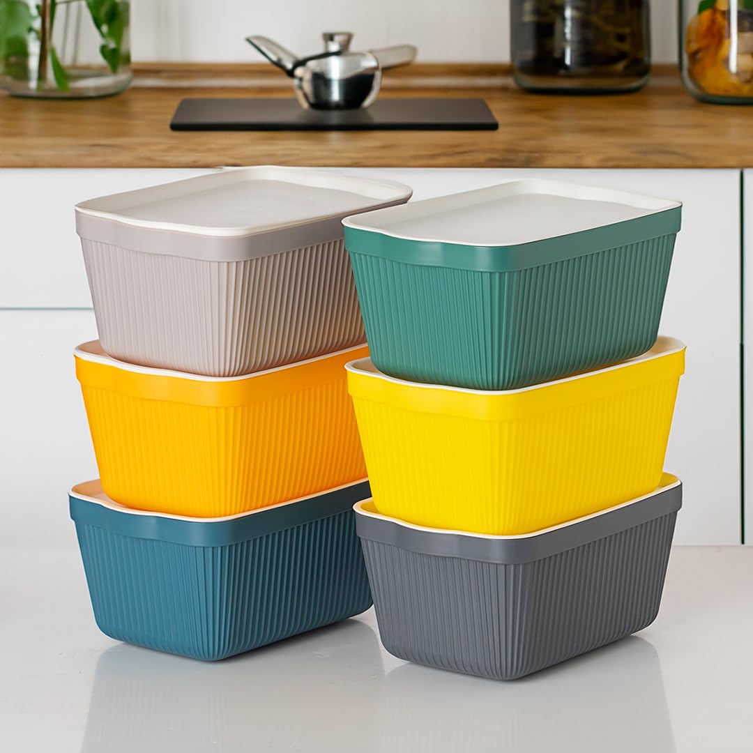 Porsima 1037 Erzak Çok Amaçlı Bakliyat Saklama Kabı Dolap İçi Organizer 6'LI 1,5 L Still Box