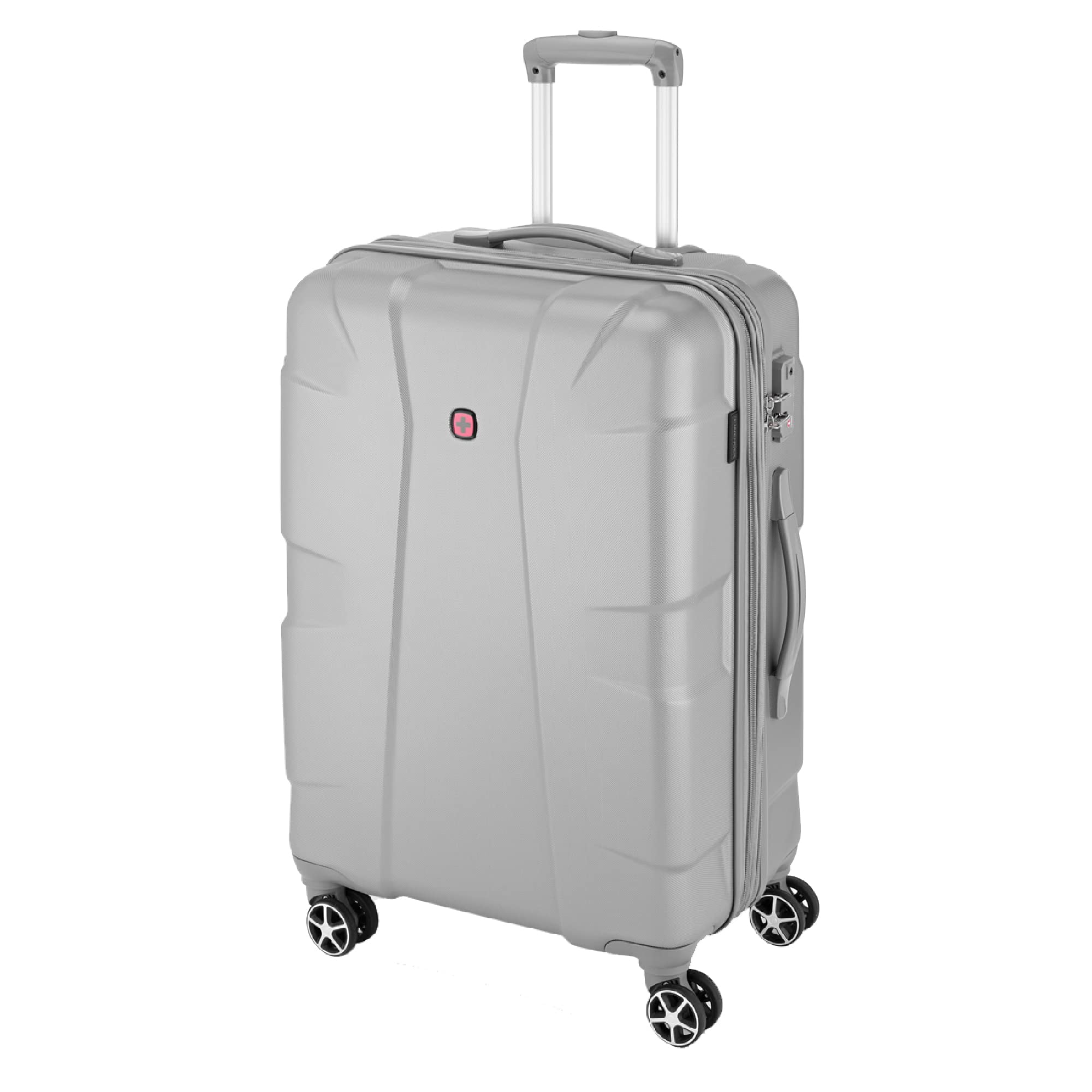 Cote D' Azure Medium Hardside Check-in Suitcase, 64 litres, Silver, 612761, Swiss Designed-image-19