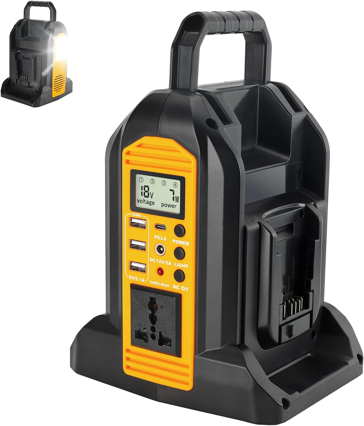 Amazon.com: 350W Power Inverter for Dewalt 20V 60V Li-ion Battery, 20V ...