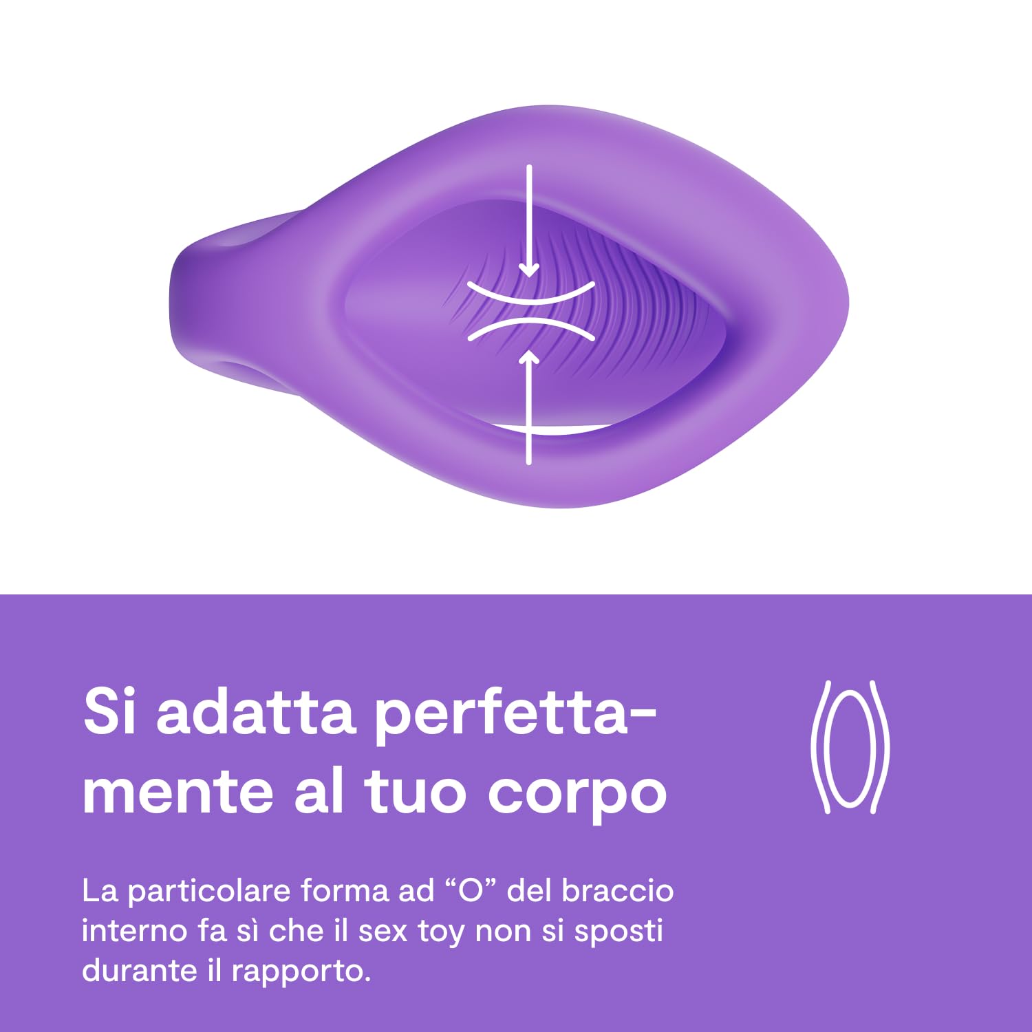 We-Vibe Sync O Vibratore di coppia - Sex toy vibrante a C con telecomando per donne - Controllato tramite app - Stimolazione del punto G e del clitoride - Resistente all'acqua e ricaricabile - viola