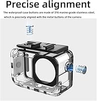 Vista 7 de Funda impermeable de tiro horizontal y vertical para DJI Osmo Action 3/Action 4/Action 5 Pro, carcasa protectora de buceo profundo de 147.6 ft/148