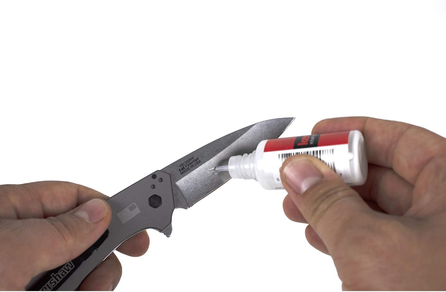 Kershaw Knife Oil (0.4 fl oz); Engineered to Protect and Enhance the Folding Mechanisms of Any Knife; Keeps Knives Sharp, Shiny and Protected; Suitable for All Types of Knives; Non-Toxic