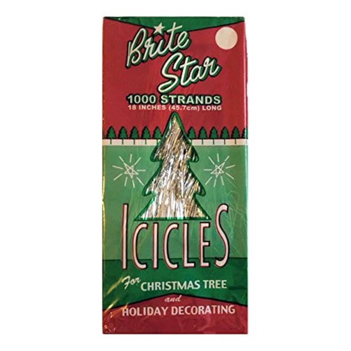 Brite Star Tinsel Icicles, 1000 Strands Per Package Brite Star Tinsel Icicles, 1000 Strands Per Package