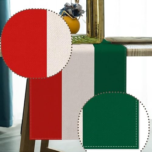 Miniatura 9 de Vohado Camino de mesa para el Día de la Independencia de México, decoración de interiores y exteriores, fiesta, hogar, cocina, comedor (13 x 108