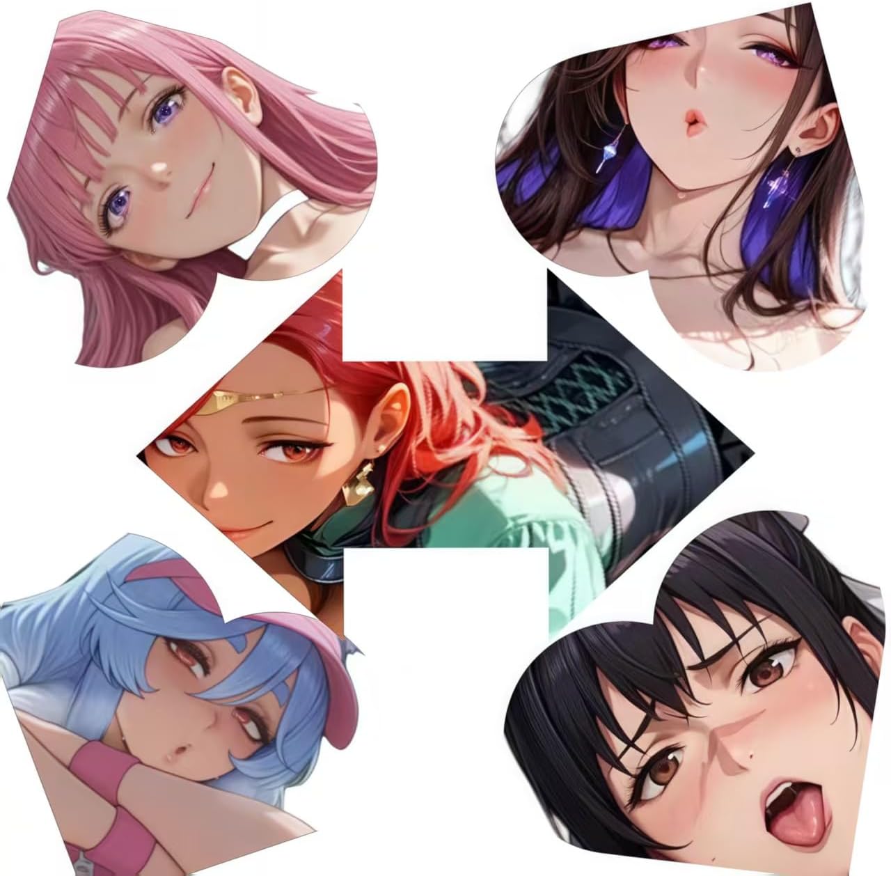 60Pcs Anime Girl Stickers, Sexy Girls Waterproof Vinyl Decals for Adult