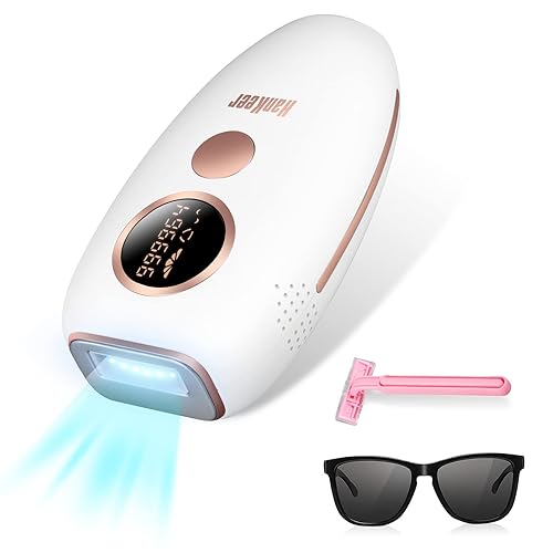 HANKEER IPL - Teléfono de depilación para mujeres y hombres, 999,999 destellos sin dolor en axilas, espalda, piernas, brazos, cara, línea de bikini,