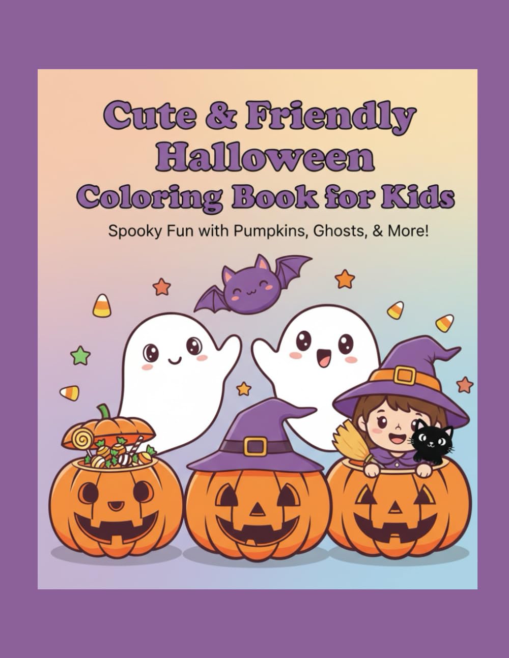 Cute & Friendly Halloween Coloring Book for Kids | Toddler & Preschool Halloween Activity Pages