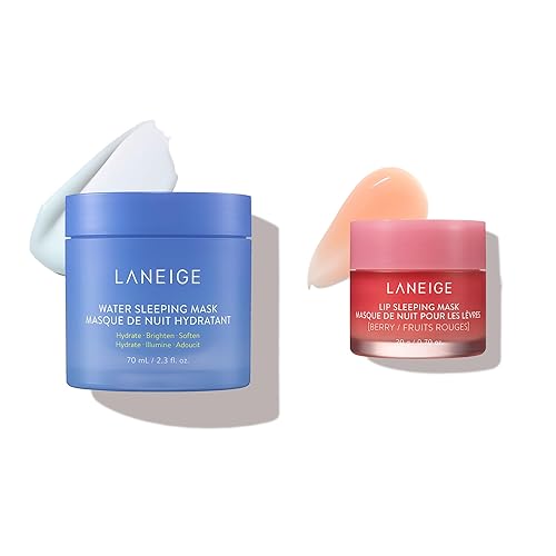 LANEIGE Lip Sleeping Mask: Nourish, Hydrate, Vitamin C, Murumuru & Shea Butter, Antioxidants, Flaky, Dry Lips - Good Night Bundle