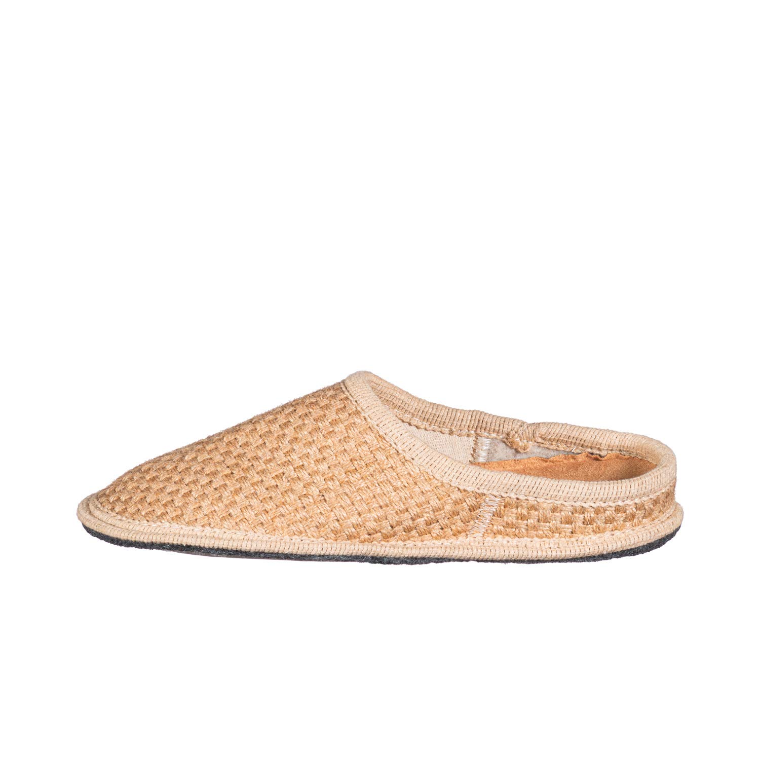 Pantofole in Canapa Nuvola - Freschissime e Traspiranti - Fodera in Cotone, Plantare 1,5 cm Leggerissimo e Traspirante, Suola in Panno Antiscivolo - Artigianali e Made in Italy - Effetto Juta