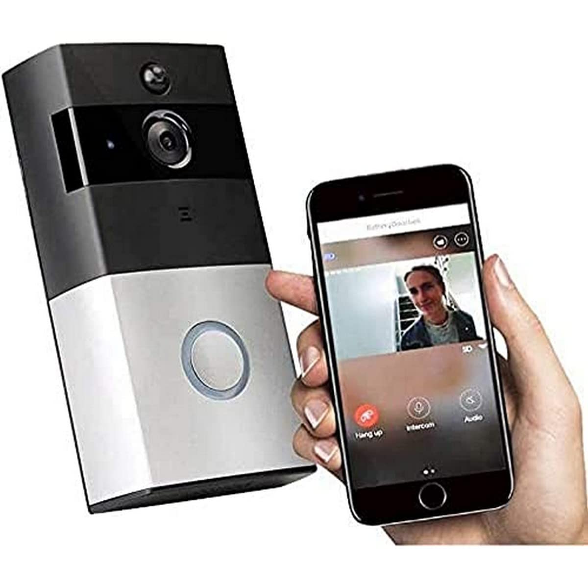 MILLARCO Timbre de Video, IP33 Resistente al Agua para Exteriores Video Door Bell 720P HD WiFi cámara de vigilancia con batería, vídeo en Tiempo Real, conversación bidireccional y aplicación de