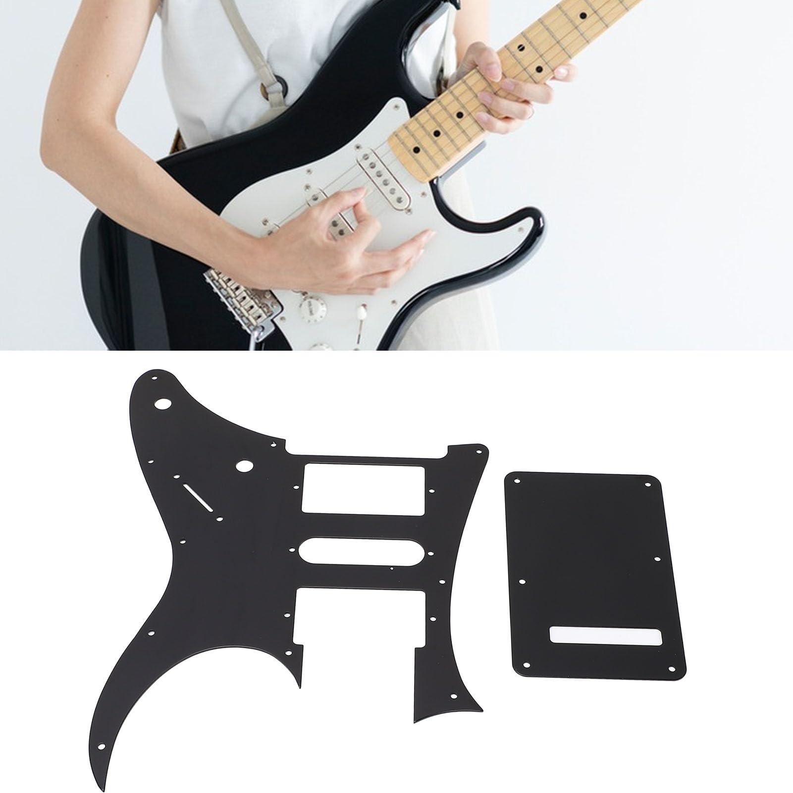 Electric Guitar Pickguard for Ibanez RG250 Style 7 V, Aluminium Alloy Guitar Pick Guard and BackPlate Set - Image 3