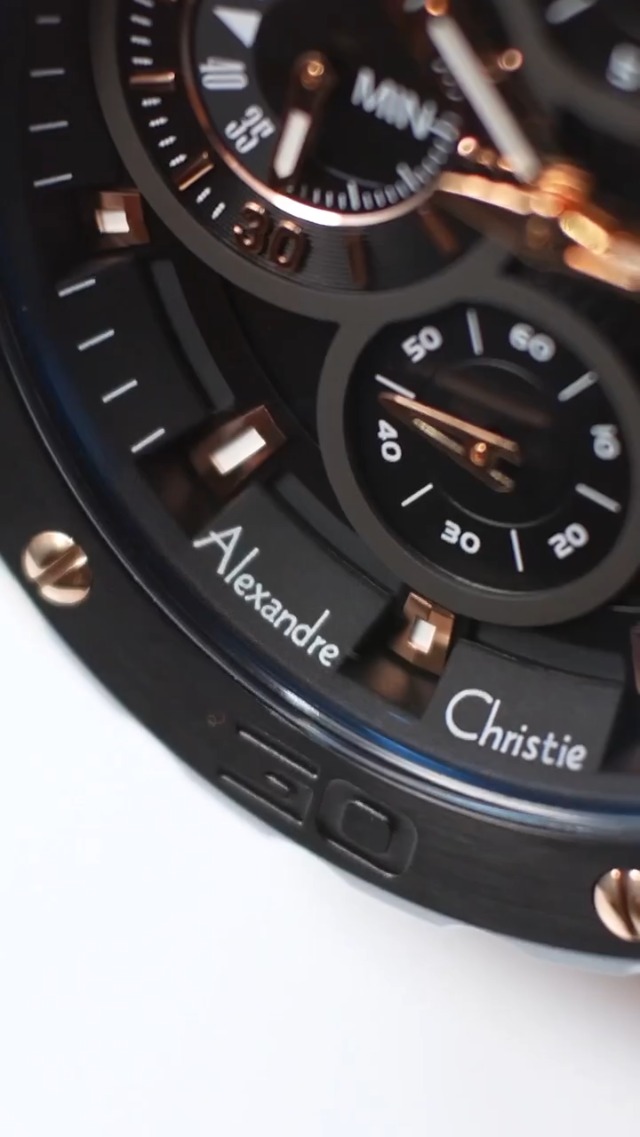 Alexandre Christie Chronograph Watch for Men- Sporty Charcoal