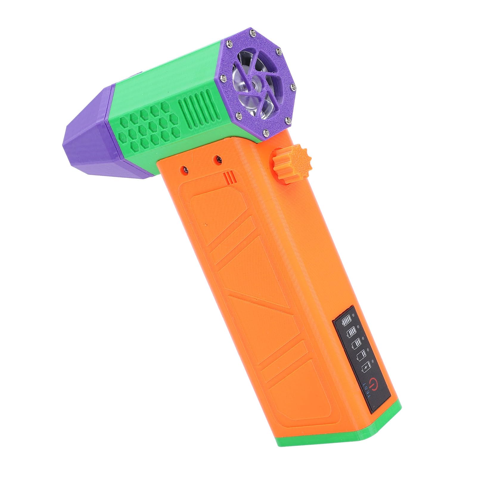 Jiawu Electric Air Duster Effiziente Wiederaufladbare Handheld -Lüfter für Computertastaturen Im Freien Autohaus, Leichte Tragbare U/Min Turbo, PETG -Material (Orange rot)