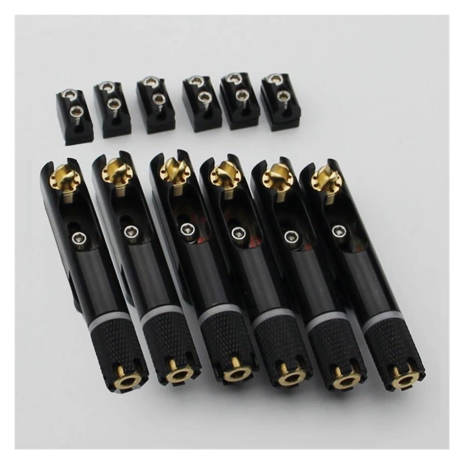 Części zamienne gitary Gitara Bridge Bezgłowy FRET FRET -Single Stałe Mosiężne Mosty Wentylatorowe Dla 6 Strun Gitary Elektrycznej (Color : 6 piece)