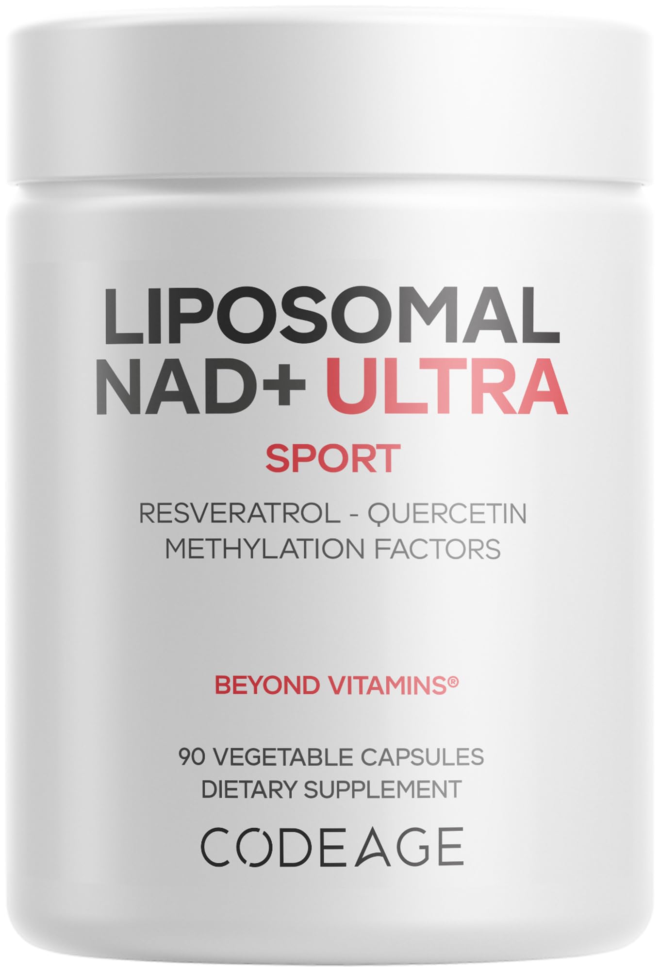 Codeage Liposomal NAD+ with Resveratrol & Vitamin B, 90 Capsules