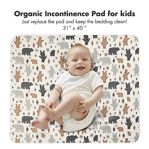 Baby Waterproof Bed Pad Washable Mattress Pad Reusable Underpads Bed Wetting Incontinence Cover for Baby Toddler Children and Adults - Image 3