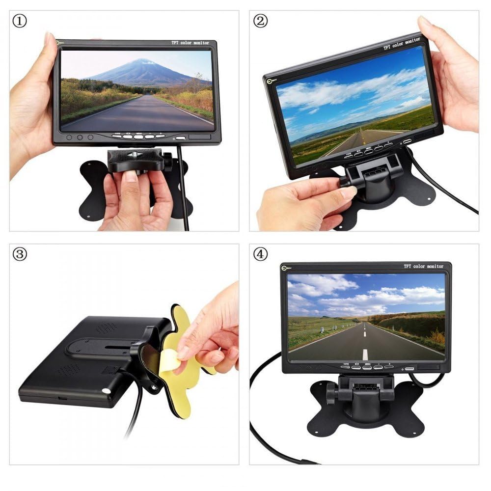 7" monitor TFT LCD do kamery cofania, monitora, samochodu, do SUV, vanów, samochodów osobowych, ciężarowych