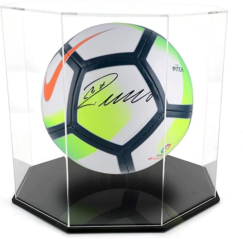 Miniatura 2 de OnDisplay Deluxe Octagon - Vitrina de baloncesto y balón de fútbol con protección UV, base negra