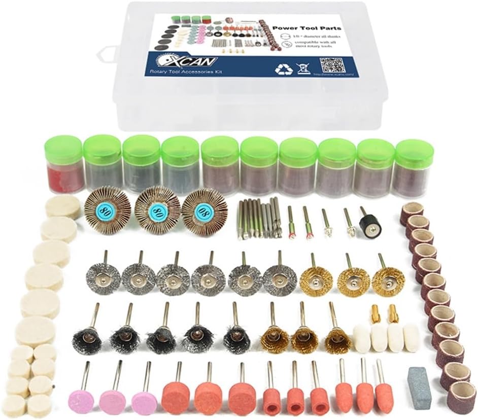 SagaSave 350 Pcs Rotary Tool Accessories Kit Universal Fitment for Cleaning, Derusting, Grinding, Dusting, Deburring, Polishing Easy to Use