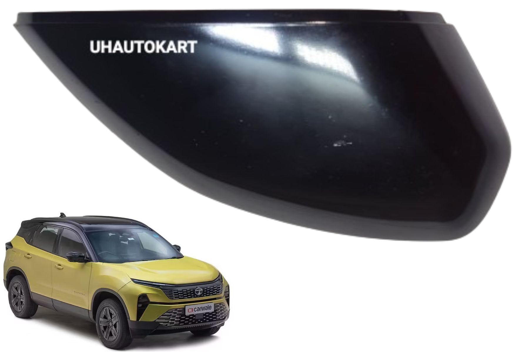 UHAUTOKART Side Mirror Cover Cap White Color compatible with Tata