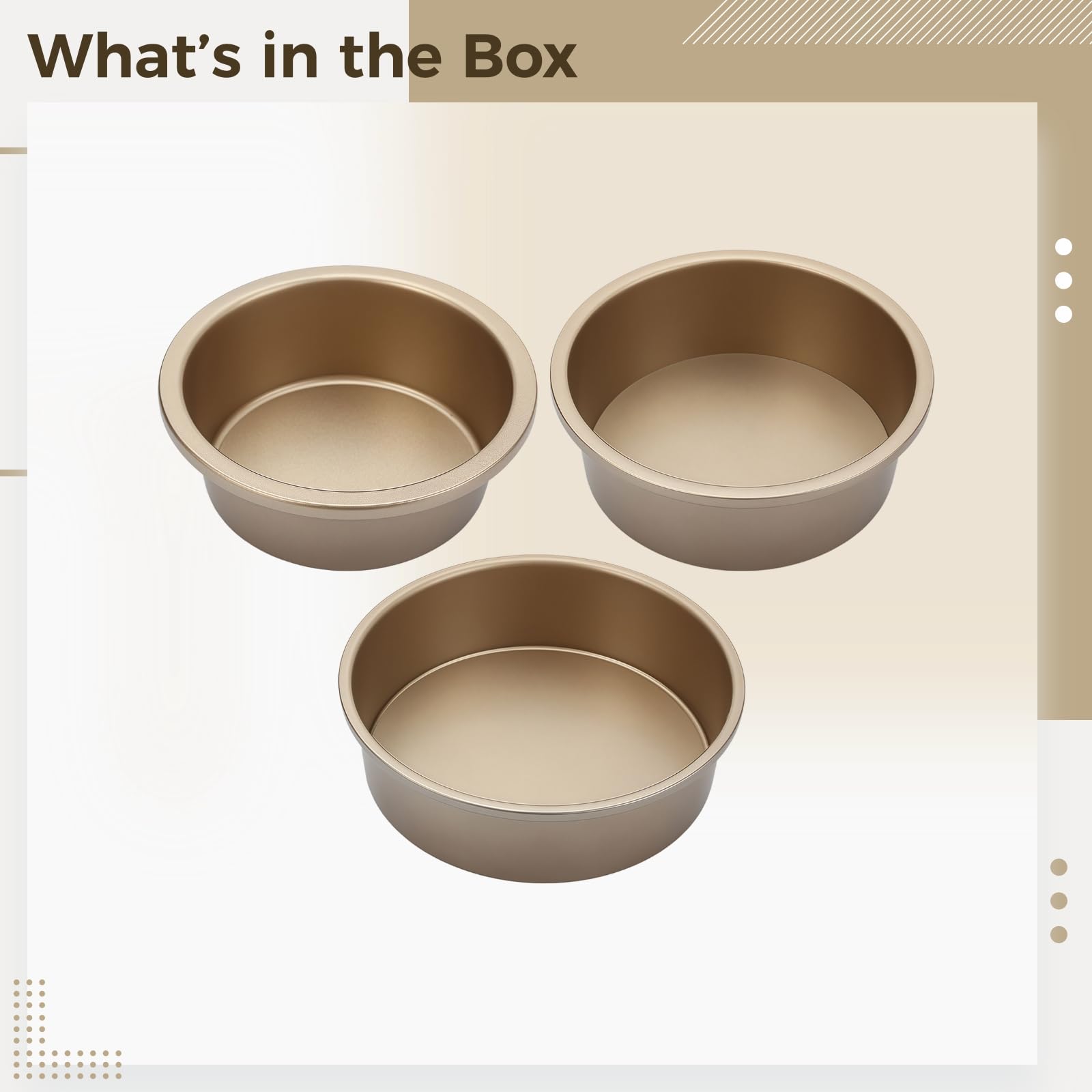 Juego de 3 moldes redondos extraíbles de 4 en 6 x 8 pulgadas, juego de 3 piezas antiadherentes de acero al carbono, para hornear tartas de queso, pastel de esponja, horno casero, acabado negro