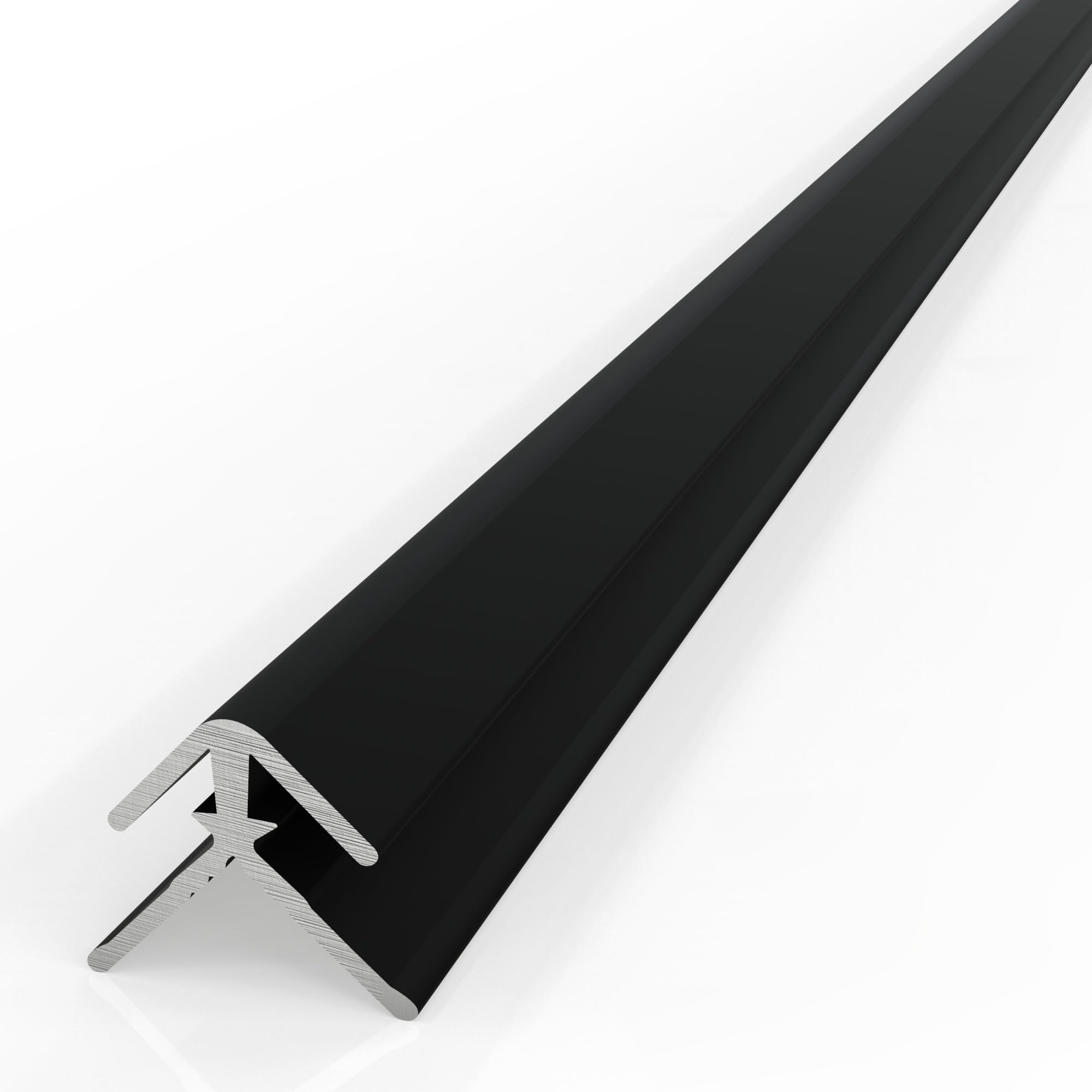 AUPROTEC Aluminium Profil Außeneckprofil Schwarz 200cm Eckverbinder Alu Eckprofil Verbindungsprofil für 3mm Duschrückwände Wandverkleidung Profilleisten für Küchenrückwand