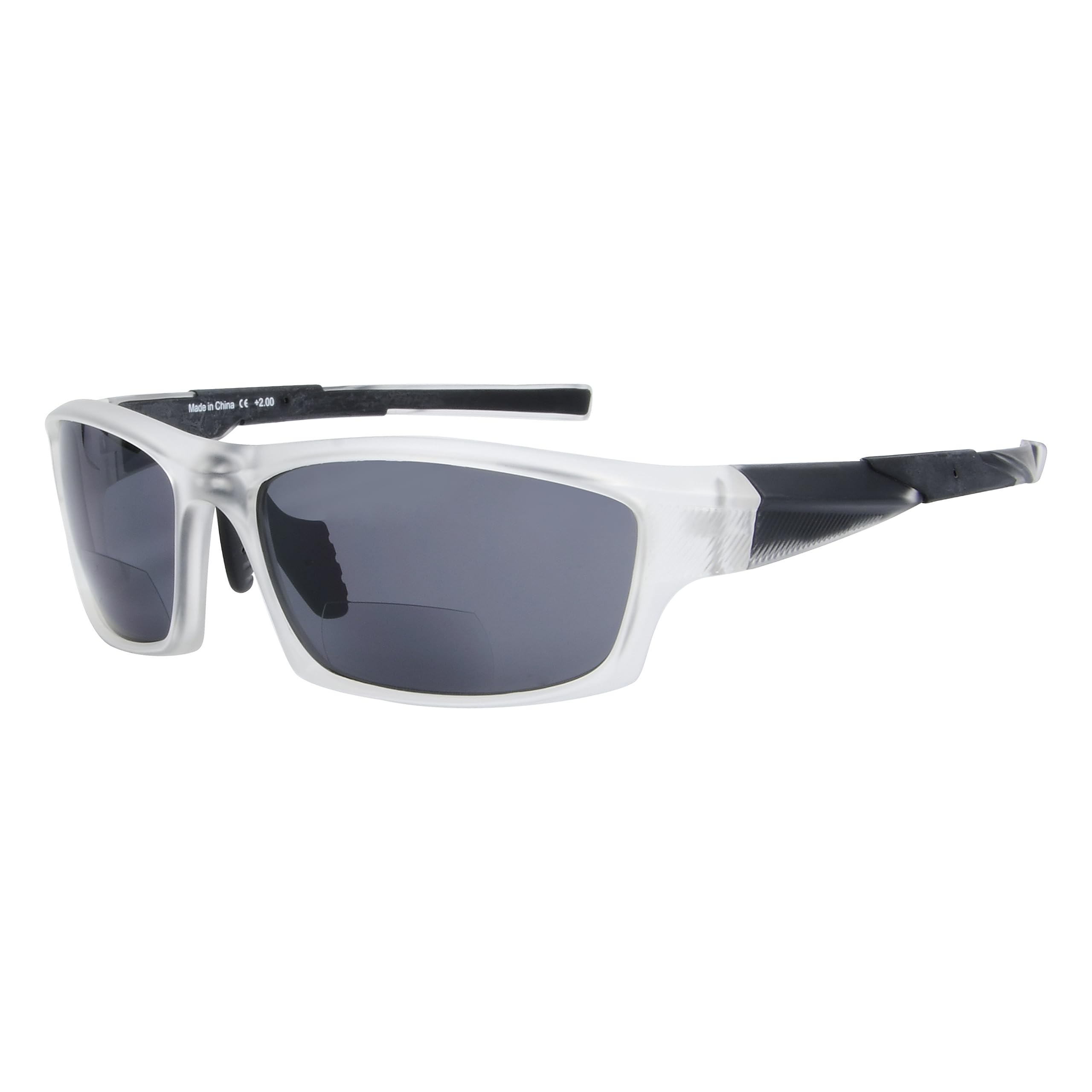 Eyekepper Bifocal Sunglasses for Women Men 2.0, Clear Rectangular