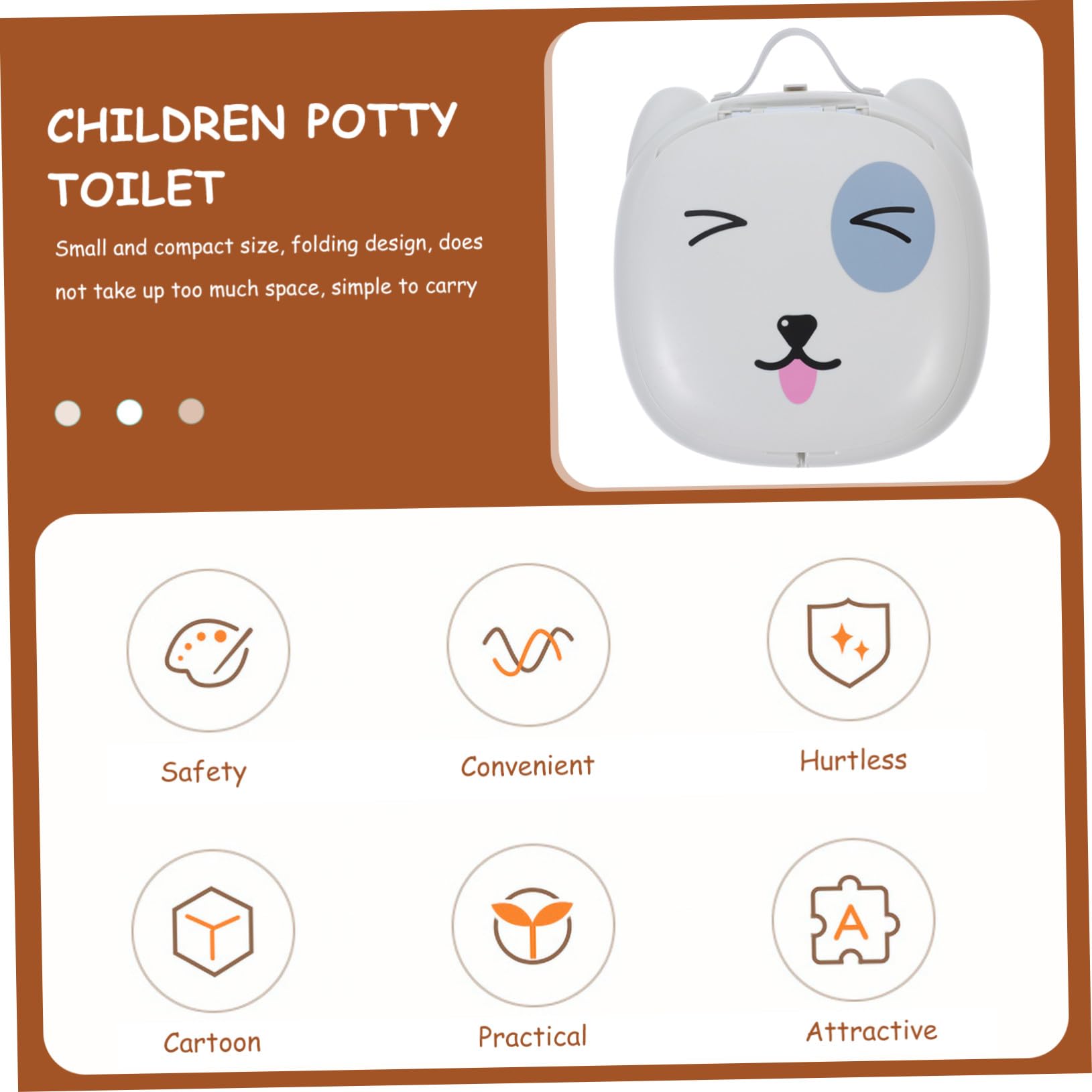BESTonZON Tragbares Töpfchen Faltbar mit Aufbewahrungstasche Outdoor Reise Toilettentrainer für Kleinkinder Jungen Mädchen Kompakt Leicht Platzsparend für Auto Camping und Zuhause
