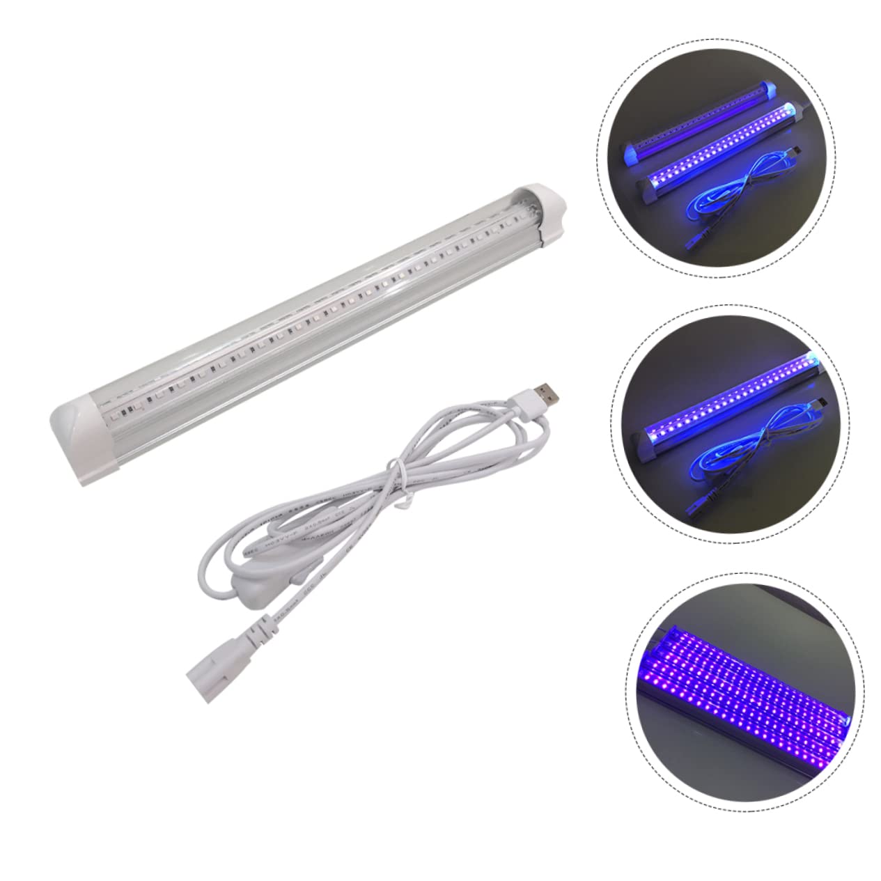 PRETYZOOM Rechargeable Led Black Light Tube Perfect for Ktv Bar Party Stage Home Decorations