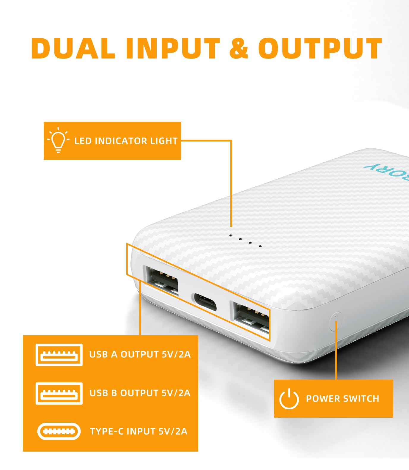 CANBORY Heated Vest Battery Pack,???????????????????????????????? 5V 2A/3A USB-C Out/in Power Bank for Heated Jacket Heated Pad Heated Hoodies Pocket Size