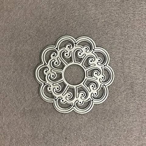 Bbl345dLlo Metal DIY Cutting Dies Embossing, Lace Flower Metal Cutting Dies DIY Scrapbooking Emboss Paper Cards Album Stencil - Silver Cover