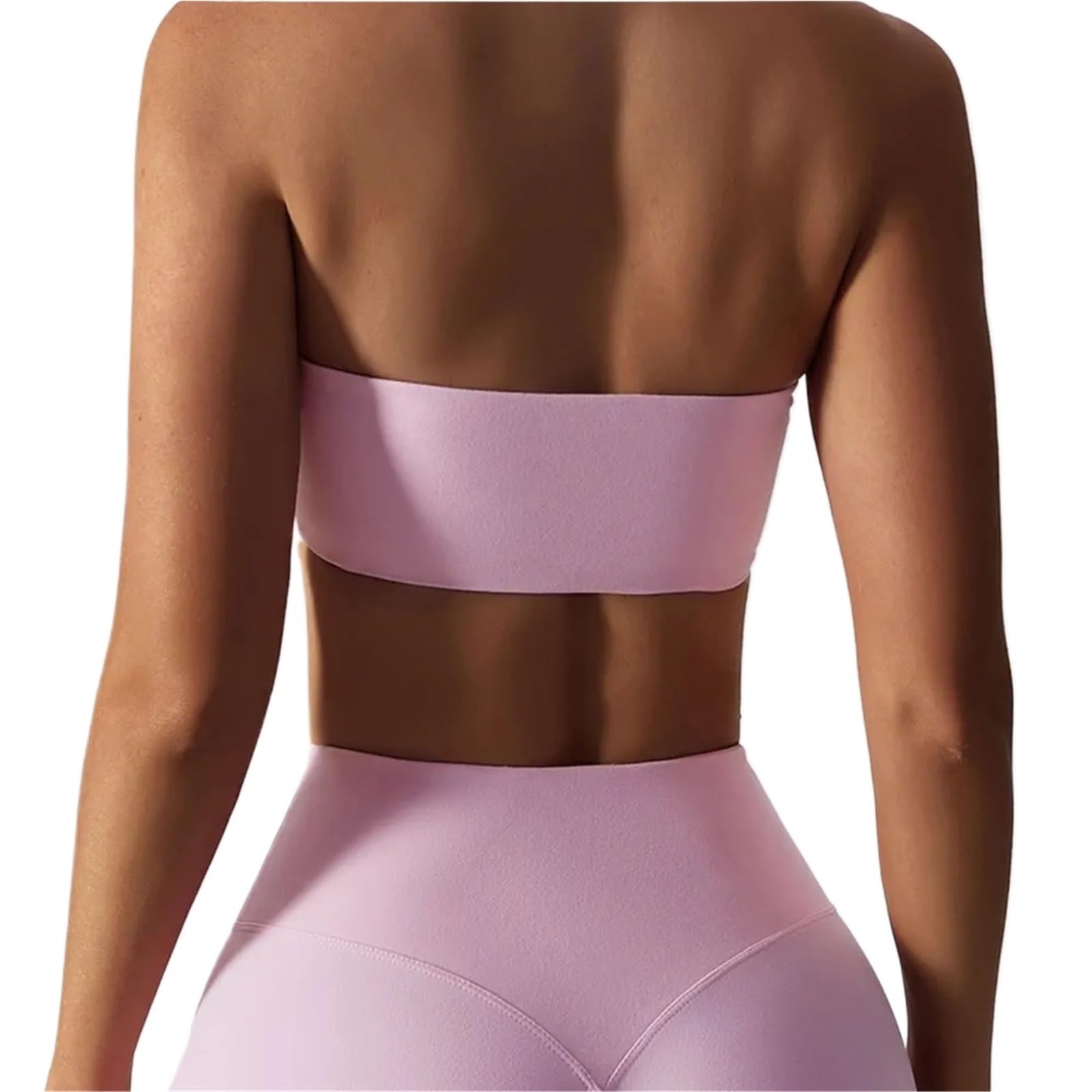 Sujetador Deportivo Top Corsé sin Tirantes elástico Transpirable para Yoga Running Fitness