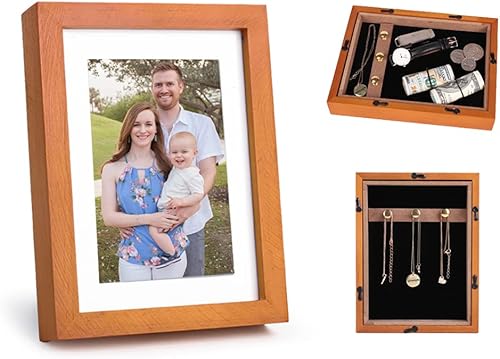 Miniatura 1 de Marco de fotos seguro para desviación, mini caja fuerte con compartimento secreto oculto para almacenar tu dinero, efectivo, joyas o hierbas,