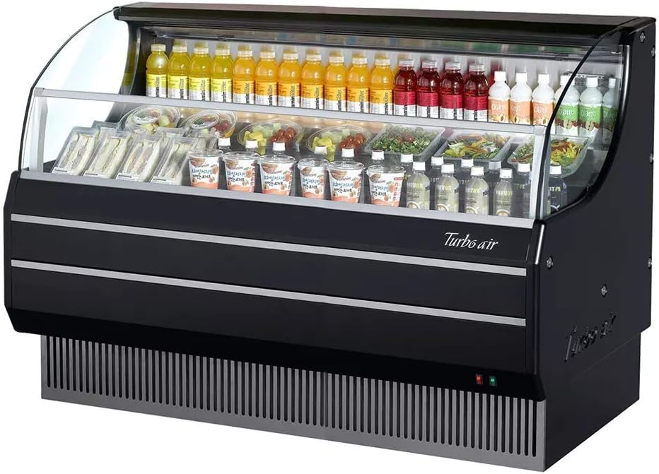 Turbo Air Horizontal Low Profile Open Display Cold Food & Beverage Grab & Go Merchandiser for Convenience Stores and Super Markets