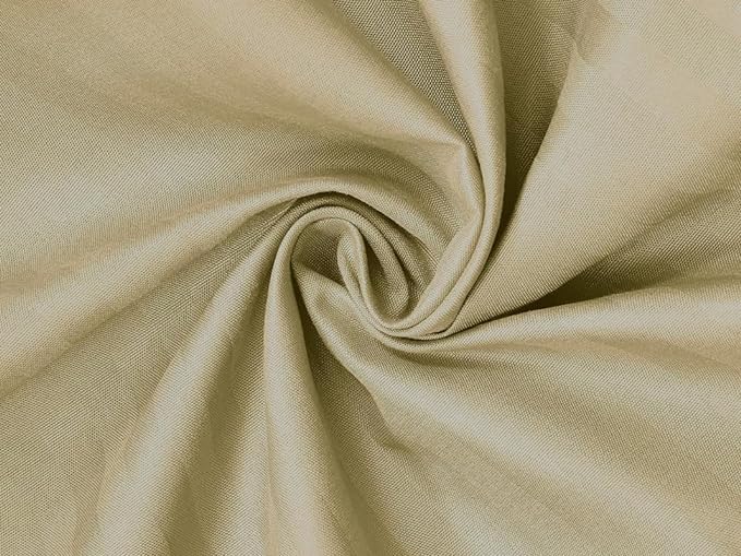 Image of DECOR2ADMIRE 300 TC Premium Glace Cotton All Round Elastic Fitted Plain Stripe Pastel Shades Queen Size Bedsheet with 2 Pillow Covers (Beige, Super King 108 inch x 108 inch)