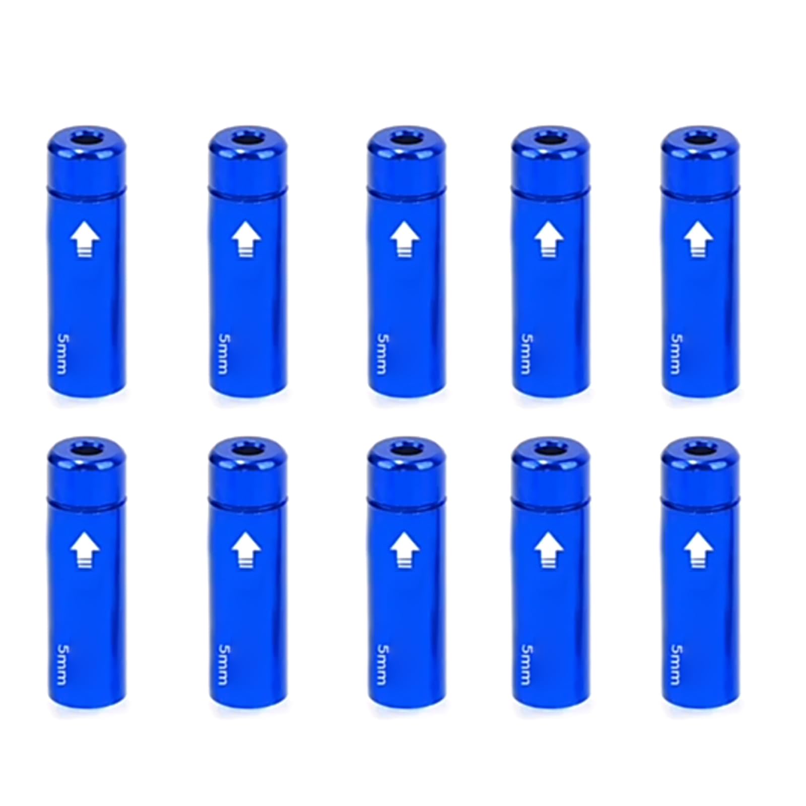 BANYUP 10Pcs Aluminum Alloy Bike Derailleur Shifts Cable Wire End Caps Brake Cable Housing Ferrule End Caps Set