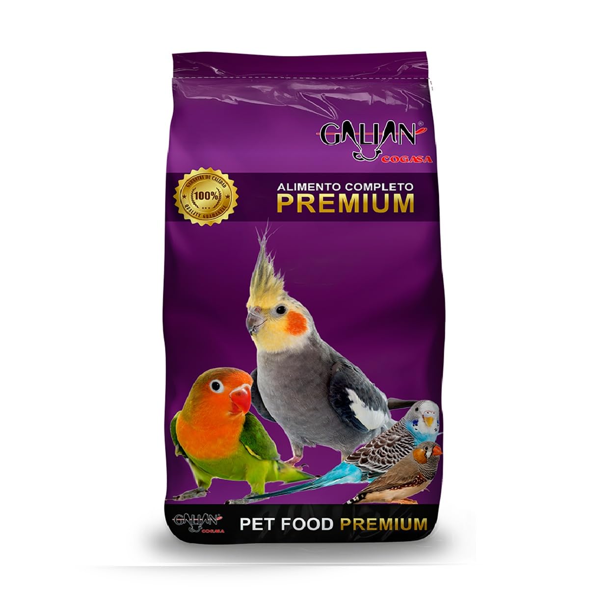 Mezcla de Semillas de 20 kg para ninfas y agapornis Alimento Natural al 100% - Enriquecido con vitaminas - Nutrición Completa y equilibrada - Producido en España