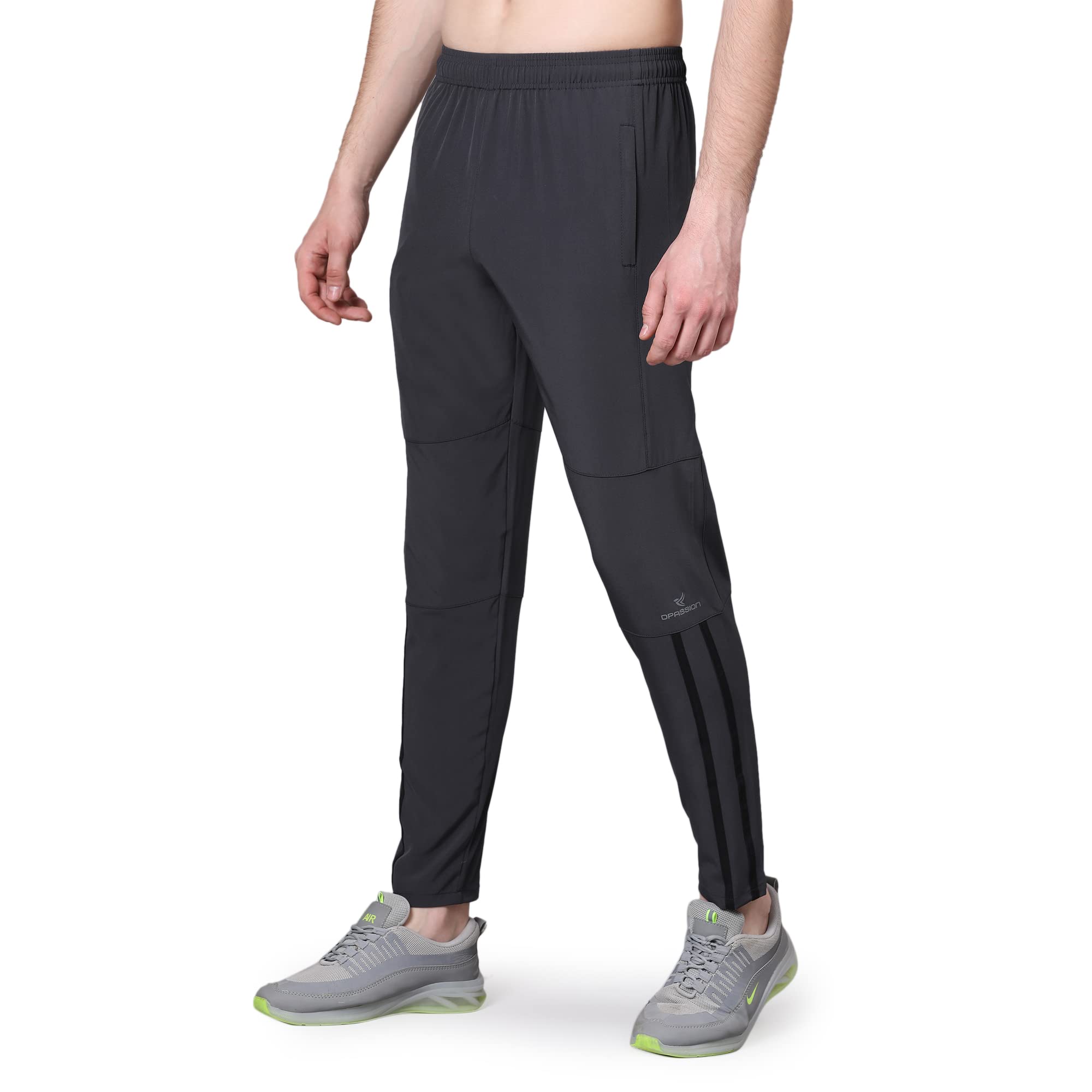 dpassion Regular fit Running Track Pants for Men with Zipper Pocket | Lowers for Men |Sports Track Pant for Men Polyester-picture-47